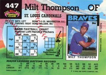 Milt Thompson  baseball card collectible - Main Image 2