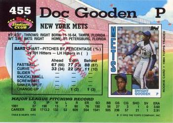 Doc Gooden  baseball card collectible - Main Image 2