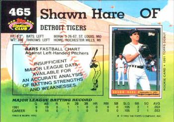 Shawn Hare  baseball card collectible - Main Image 2