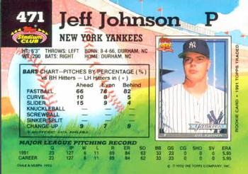 Jeff Johnson  baseball card collectible - Main Image 2