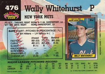 Wally Whitehurst  baseball card collectible - Main Image 2