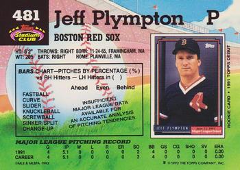 Jeff Plympton  baseball card collectible - Main Image 2