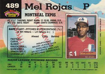 Mel Rojas  baseball card collectible - Main Image 2