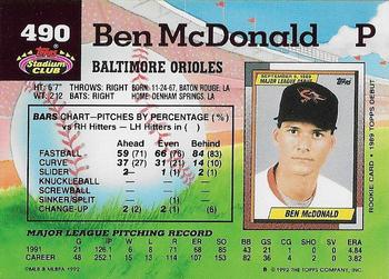 Ben McDonald  baseball card collectible - Main Image 2