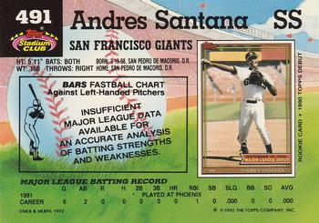 Andres Santana  baseball card collectible - Main Image 2