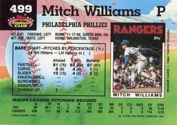 Mitch Williams  baseball card collectible - Main Image 2
