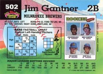 Jim Gantner  baseball card collectible - Main Image 2