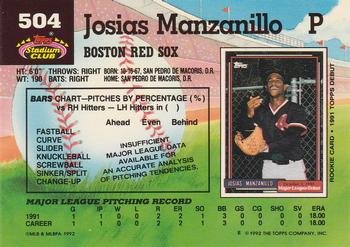 Josias Manzanillo  baseball card collectible - Main Image 2