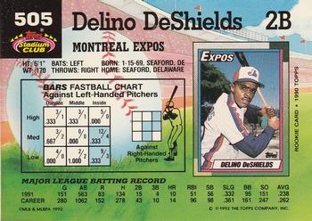 Delino DeShields  baseball card collectible - Main Image 2