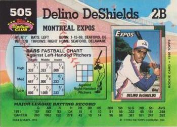 Delino DeShields  baseball card collectible - Main Image 2