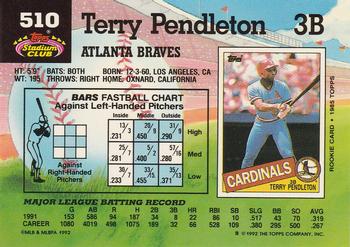Terry Pendleton  baseball card collectible - Main Image 2