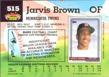 Jarvis Brown  baseball card collectible - Main Image 2