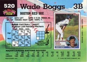 Wade Boggs  baseball card collectible - Main Image 2