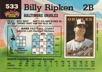 Billy Ripken  baseball card collectible - Main Image 2