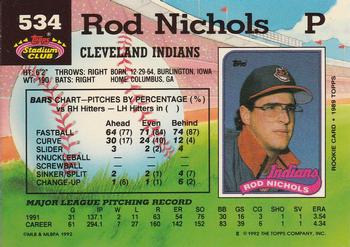 Rod Nichols  baseball card collectible - Main Image 2