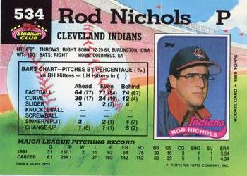 Rod Nichols  baseball card collectible - Main Image 2