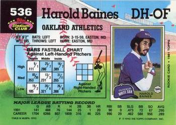 Harold Baines  baseball card collectible - Main Image 2