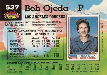 Bob Ojeda  baseball card collectible - Main Image 2