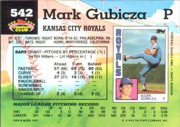 Mark Gubicza  baseball card collectible - Main Image 2
