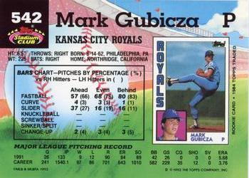 Mark Gubicza  baseball card collectible - Main Image 2