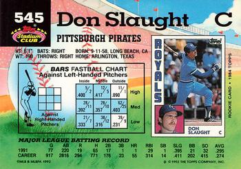 Don Slaught  baseball card collectible - Main Image 2