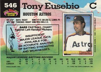 Tony Eusebio  baseball card collectible - Main Image 2