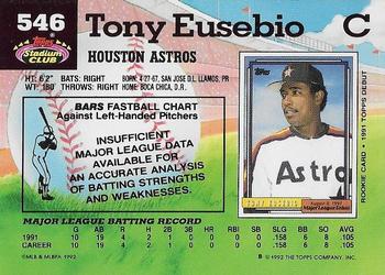 Tony Eusebio  baseball card collectible - Main Image 2