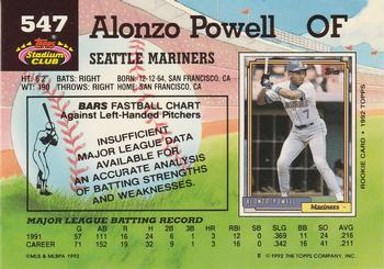 Alonzo Powell  baseball card collectible - Main Image 2