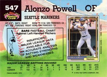 Alonzo Powell  baseball card collectible - Main Image 2