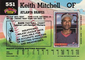 Keith Mitchell  baseball card collectible - Main Image 2
