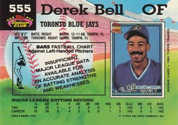 Derek Bell  baseball card collectible - Main Image 2