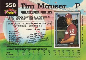 Tim Mauser  baseball card collectible - Main Image 2