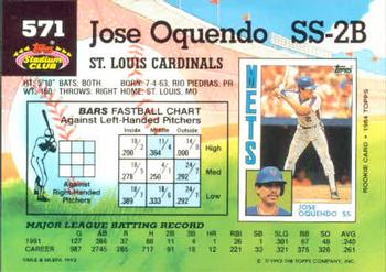 Jose Oquendo  baseball card collectible - Main Image 2