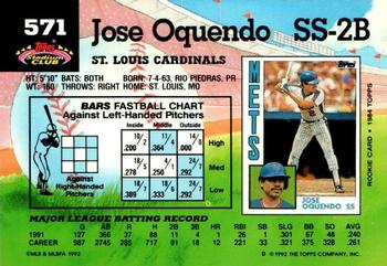 Jose Oquendo  baseball card collectible - Main Image 2