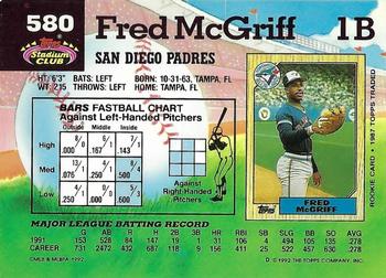 Fred McGriff  baseball card collectible - Main Image 2