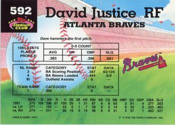David Justice  baseball card collectible - Main Image 2