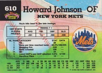Howard Johnson  baseball card collectible - Main Image 2
