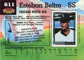 Esteban Beltre  baseball card collectible - Main Image 2