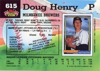 Doug Henry  baseball card collectible - Main Image 2