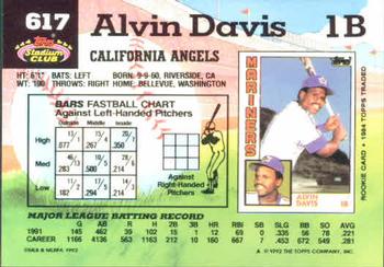 Alvin Davis  baseball card collectible - Main Image 2