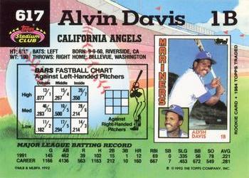 Alvin Davis  baseball card collectible - Main Image 2