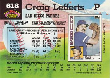 Craig Lefferts  baseball card collectible - Main Image 2
