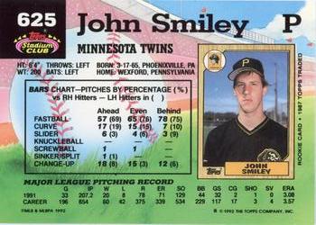 John Smiley  baseball card collectible - Main Image 2