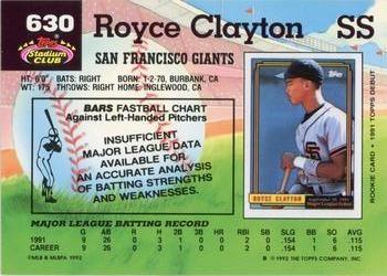 Royce Clayton  baseball card collectible - Main Image 2