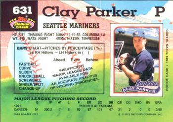 Clay Parker  baseball card collectible - Main Image 2