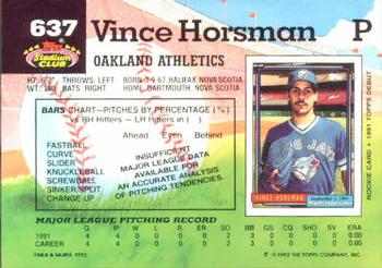 Vince Horsman  baseball card collectible - Main Image 2