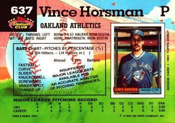 Vince Horsman  baseball card collectible - Main Image 2