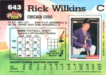 Rick Wilkins  baseball card collectible - Main Image 2