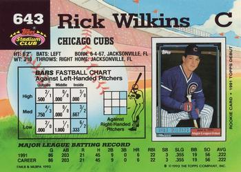 Rick Wilkins  baseball card collectible - Main Image 2