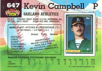 Kevin Campbell  baseball card collectible - Main Image 2
